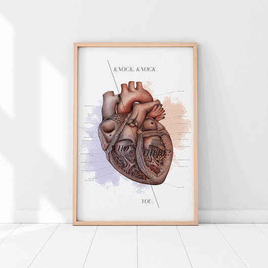 Plakat anatomiczny KNOCK KNOCK Marta Pawelec Medical Art