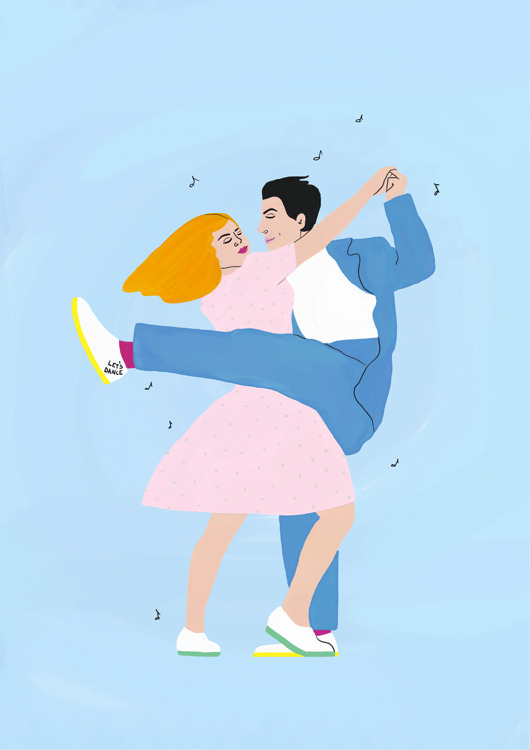 grafiki i ilustracje Plakat Let's dance