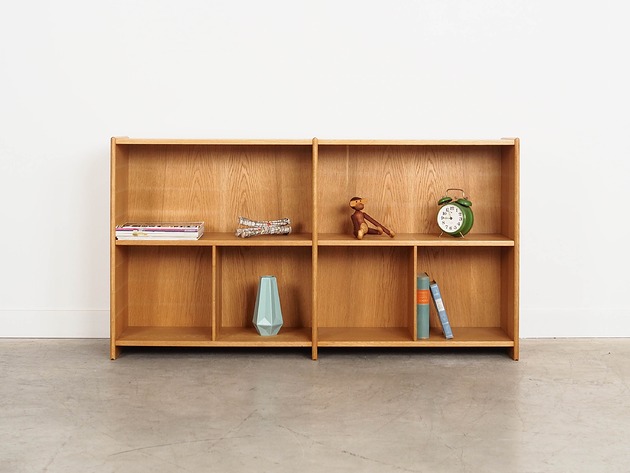 regały Regał jesionowy, duński design, lata 70, produkcja: Lyby M