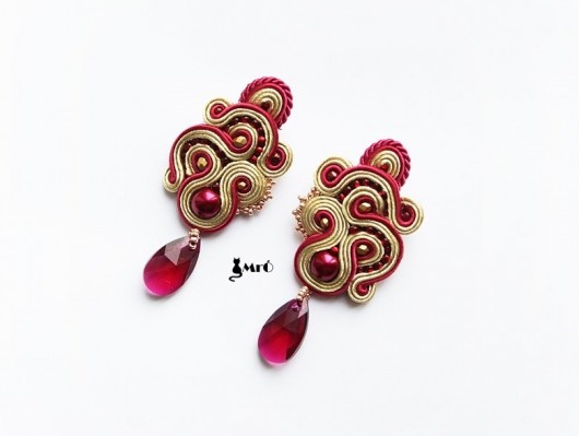 Bridget- kolczyki soutache Mró Soutache