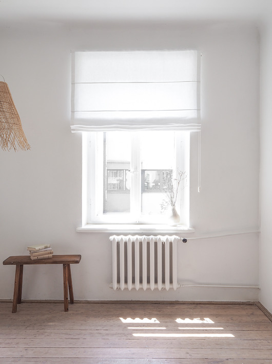 zasłony Lniana roleta rzymska heavy PURE WHITE