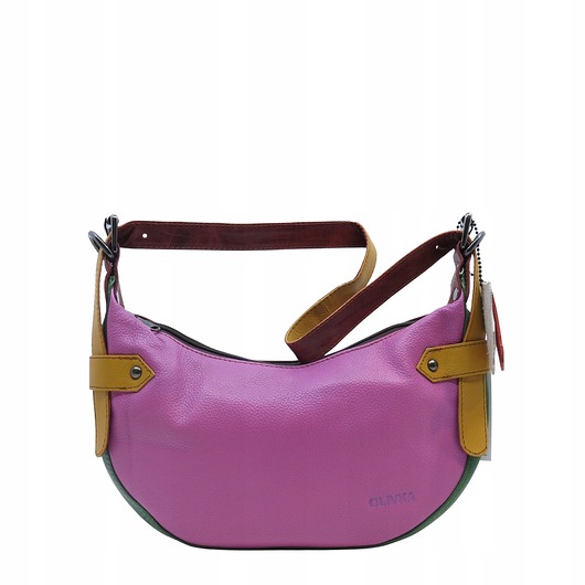 torby na ramię Torebka damska skórzana na ramię modna regulowany pasek zero waste OLIVKA