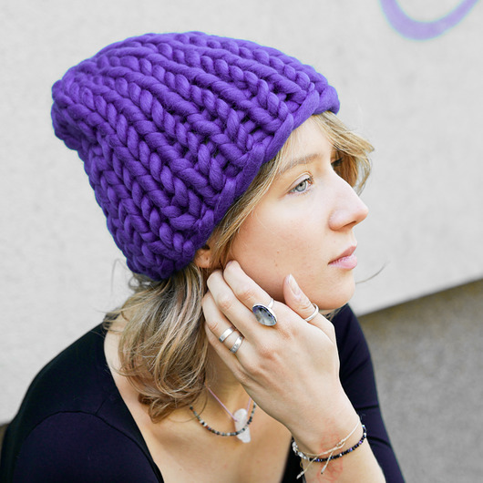 czapki damskie Czapka Beanie 100% organiczna wełna merino