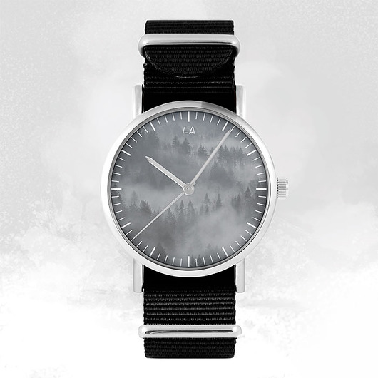 zegarki unisex Zegarek - Into the Wild - czarny, nylonowy, unisex