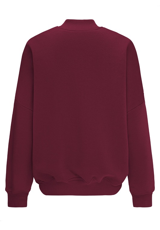 kurtki damskie Bomberka Sporty Chic Wino