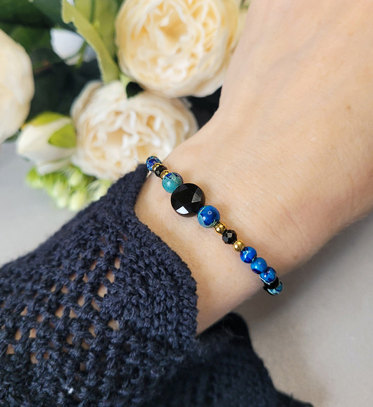 bransoletki z kamieni naturalnych SKORPION- z Turmalinem Zodiakalna bransoletka