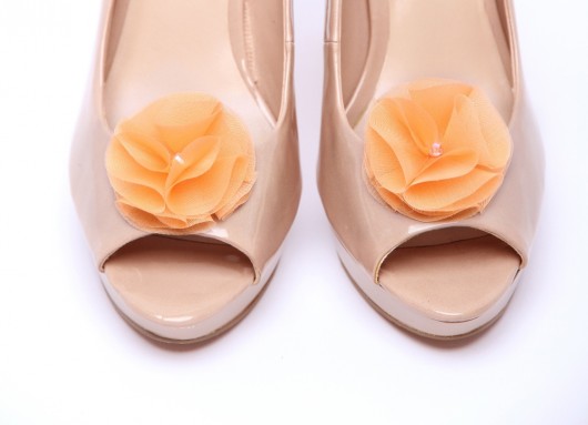 Silky Chic - Peach - klipsy do butów HowDoILook