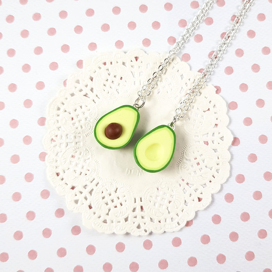 naszyjniki - inne Naszyjnik dla przyjaciółek połówki awokado