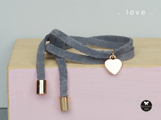 bransoletki skórzane mini pink love