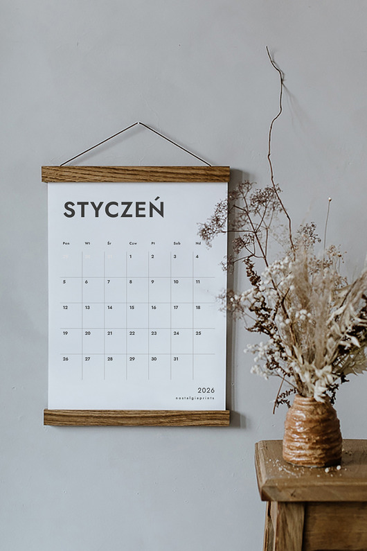 kalendarze i plannery Kalendarz 2026 na wieszaku A3 - PL
