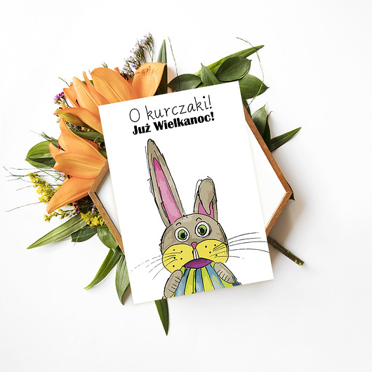 Kartka wielkanocna "O kurczaki!" Joanna Klupś