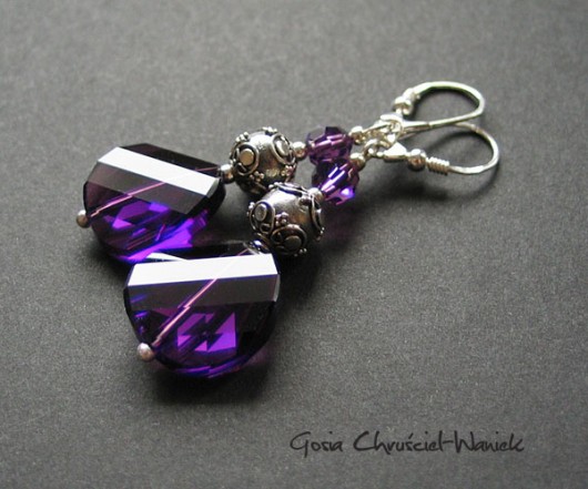 kryształ Swarovski amethyst Gosia Chruściel-Waniek