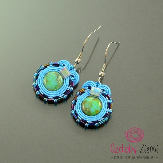 kolczyki soutache Kolorowe kolczyki sutasz - Lilly2