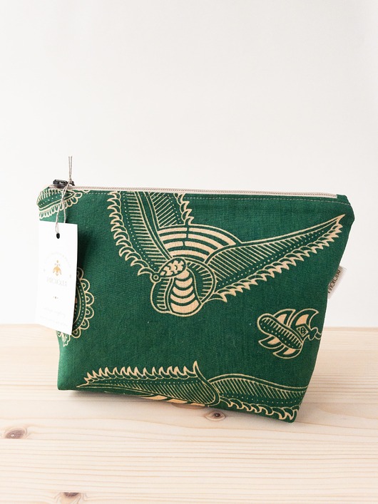 kosmetyczki Bawełniana kosmetyczka INDIE w etniczny wzór upcycling