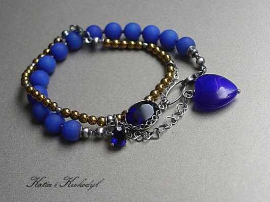 Gold  & sapphire  - bransoletka Katia i krokodyl