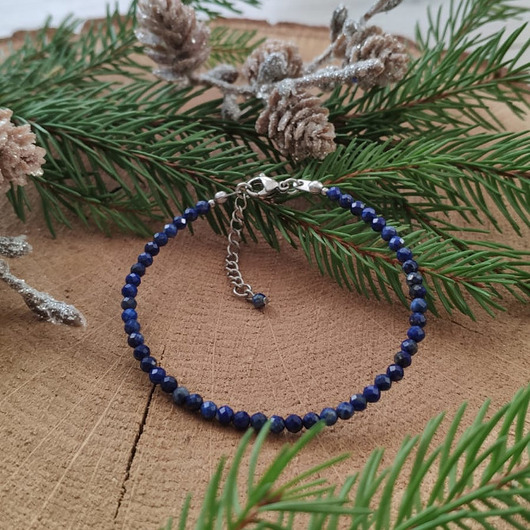Bransoletka z lapis lazuli - Stormy Sky REVEAL