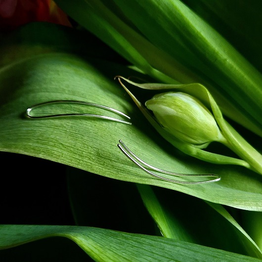 nausznice Kolczyk- nausznica  LINIA srebro komplet