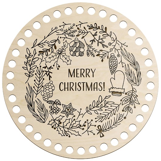 dekoracje świąteczne Okrągła Drewniana Baza do Szydełkowania Koło 20cm Spód Podstawa Koszyczka