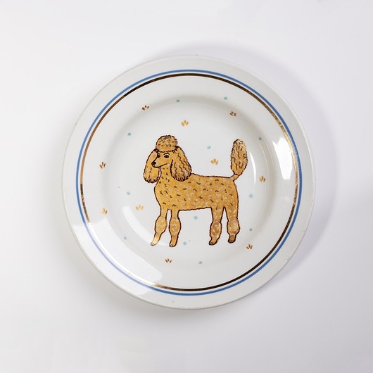 Ozdoby na ścianę Talerz na ścianę - pudel