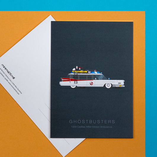 Plakat  Cadillac - Ghostbusters - pocztówka minimalmill