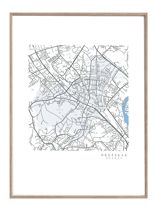 plakaty WRZESZCZ Gdańsk  plakat mapa