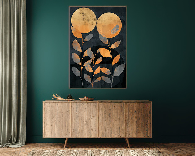 plakaty Liście magnolii - Plakat, druk - Chiński Orient, Harmonia Zen, Wabi Sabi #92