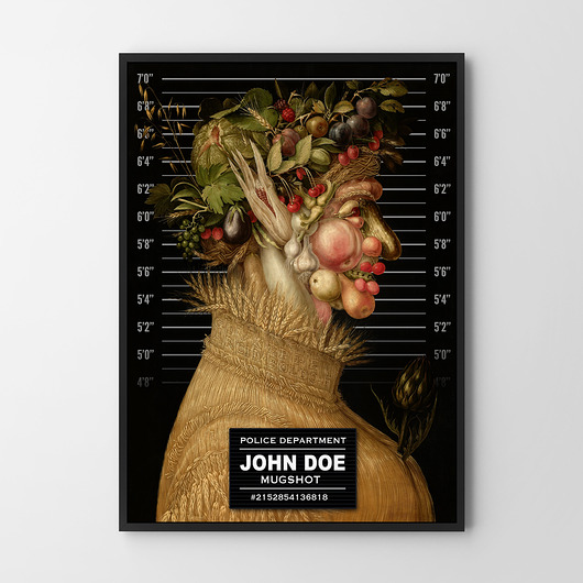 plakaty Plakat Arcimoboldo - zabawna sztuka - warzywa owoce vege