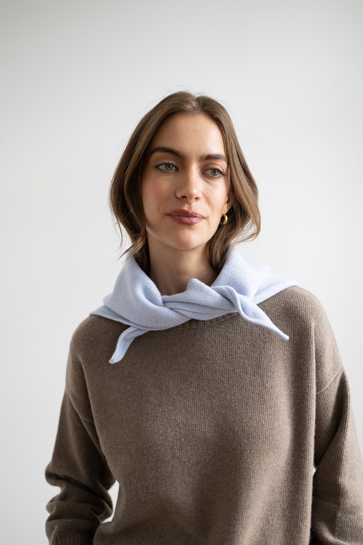 szale damskie Chusta Rowan błękitna