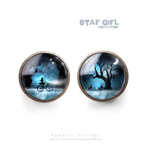 Star Girl collection, romantyczne kolczyki 14 mm Ewa Saj Fotografie