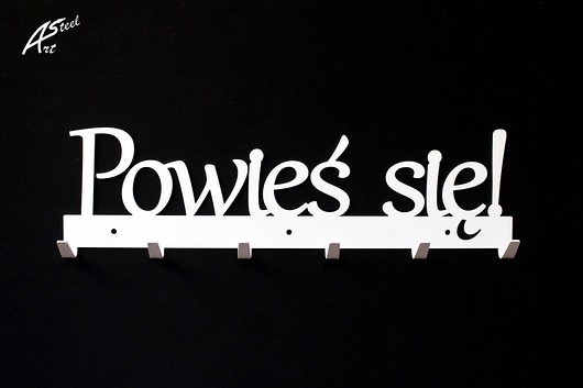 Powieś się! wieszak na ubrania pomysł prezent ArtSteel
