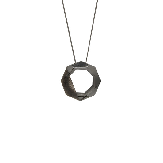 wisiory LABEL maxi / black silver necklace