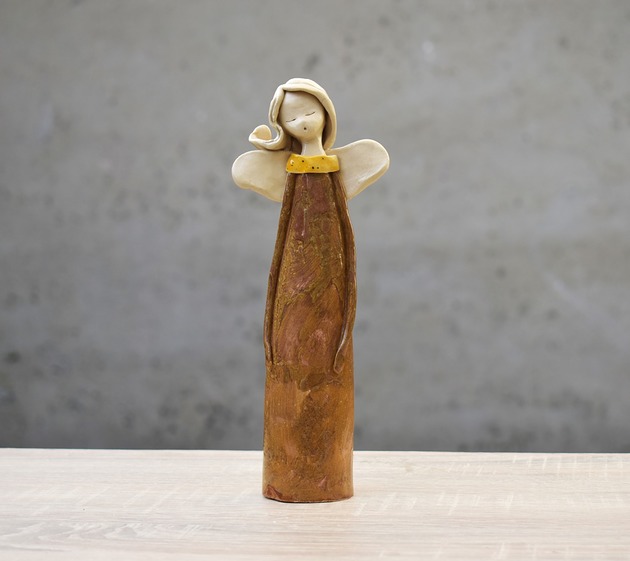 figurki i rzeźby Anioł ceramiczny rękodzieło