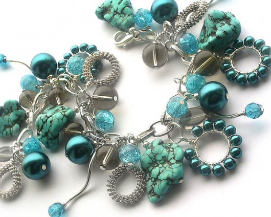 turquoise gray - bransoletka maghia