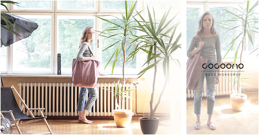 Big Lazy bag torba różowa na zamek / vegan / eco hairoo
