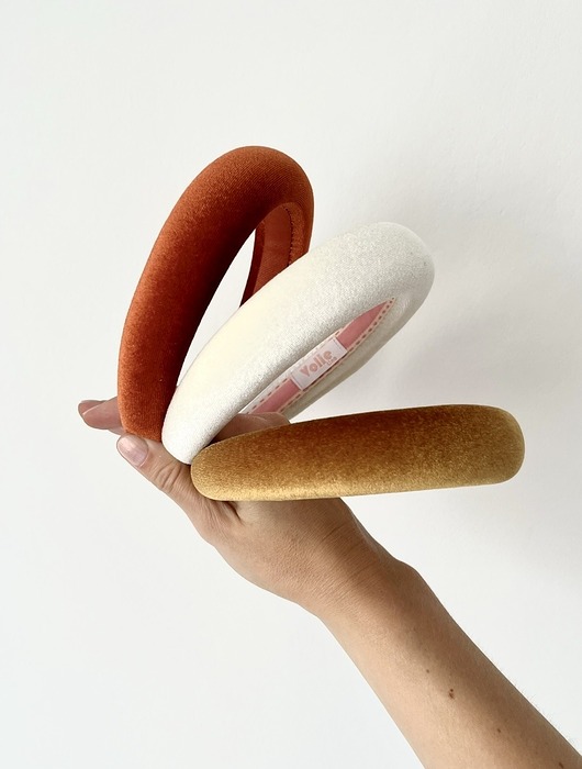 opaski do włosów Welurowa opaska na gąbce Royal - 3 kolory