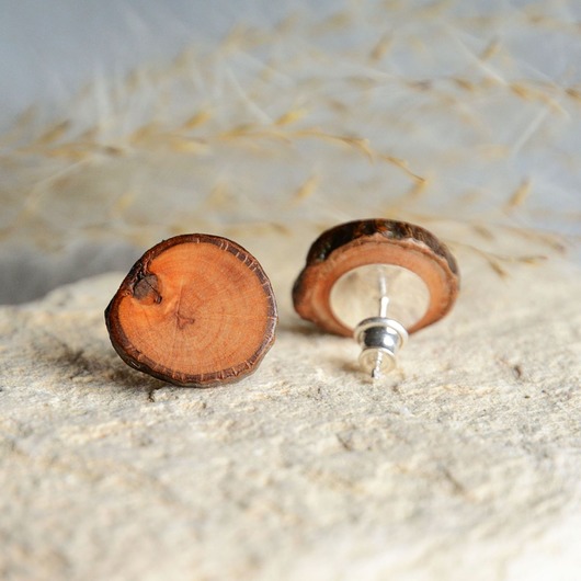 Duże kolczyki z drewna - Prosto z drzewa MyPieceOfWood