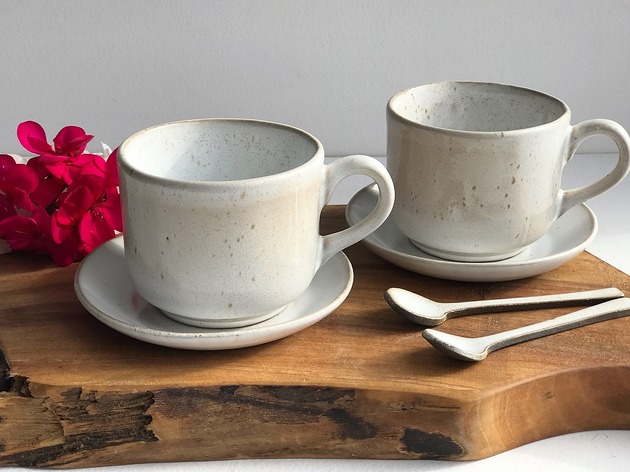 Filiżanka ceramiczna Zestaw dla dwojga Ceramika Tyka