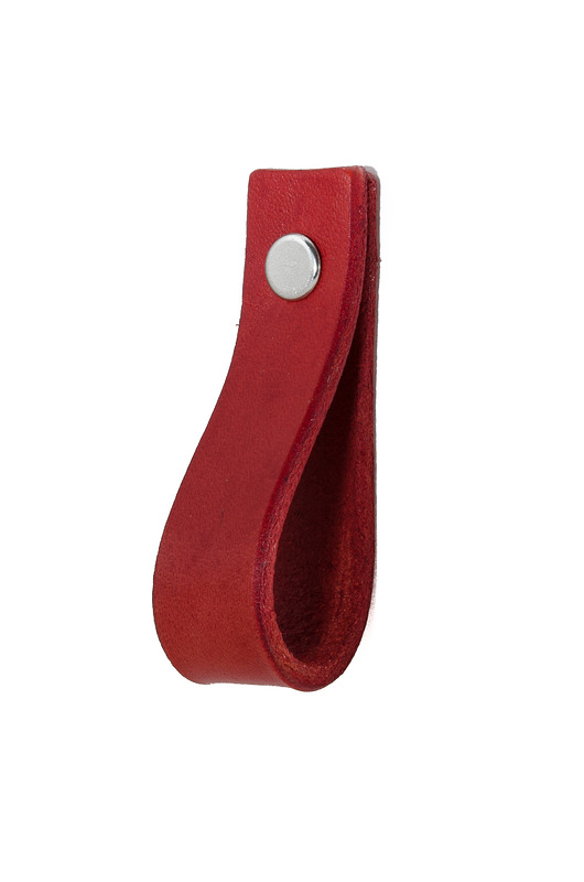 gałki do mebli Skórzany uchwyt meblowy COLORISO RED