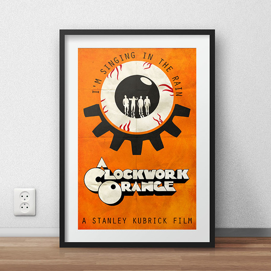 Mechaniczna Pomarańcza - plakat minimalmill