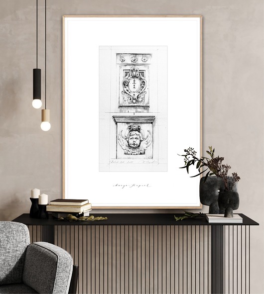 grafiki i ilustracje Detale architektoniczne - Komplet 3 reprodukcji