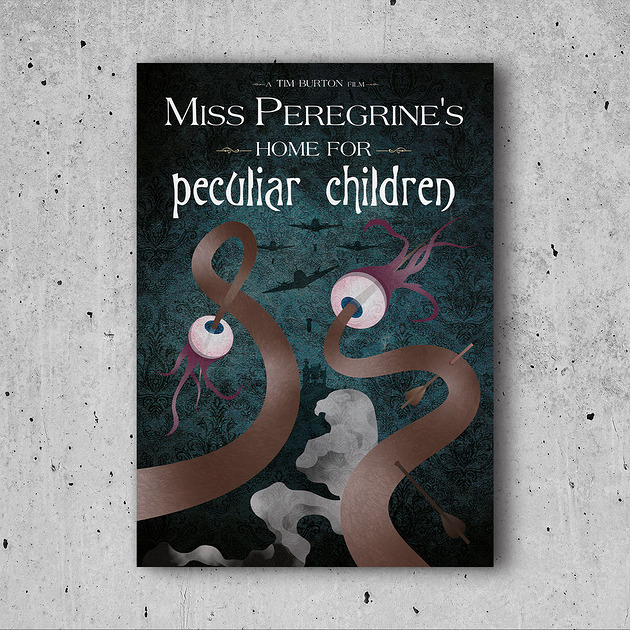 grafiki i ilustracje Plakat Osobliwy dom Pani Peregrine