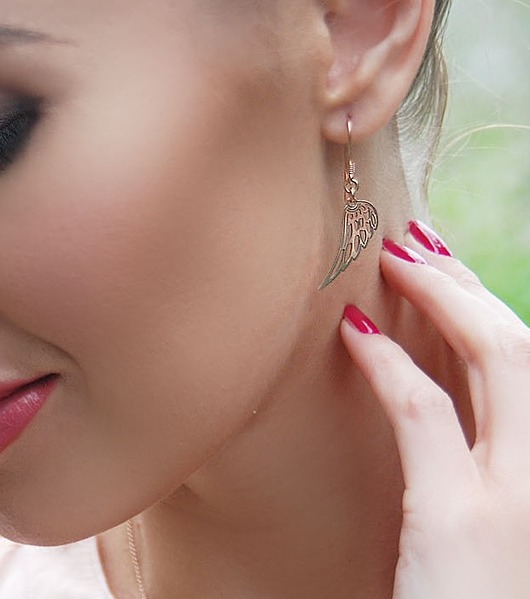 Kolczyki skrzydło srebro 925 pozłacane Coccola JEWELLERY
