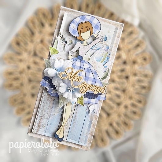 kartki scrapbooking Kartka urodzinowa z damą