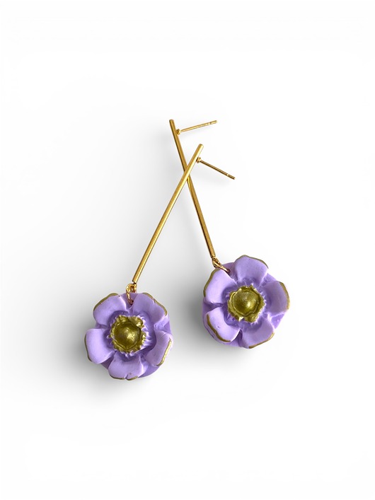 kolczyki z masy plastycznej Kolczyki kwiatowe fantazje z gliny polimerowej