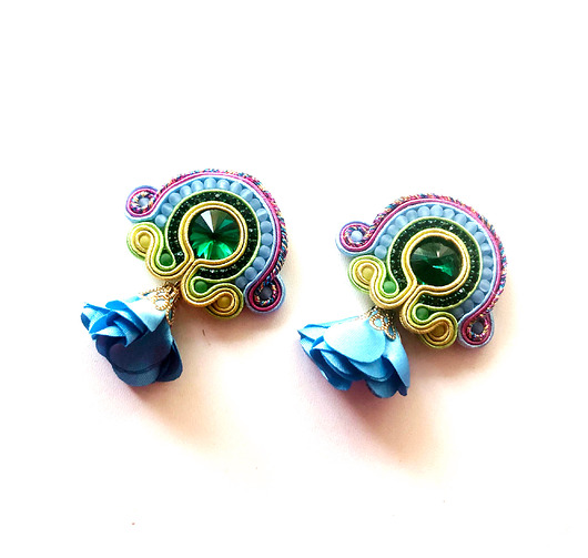 kolczyki soutache Sutaszowe kolczyki  GABES
