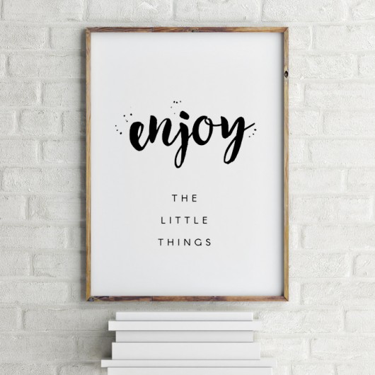 Plakat ENJOY THE LITTLE THINGS beleco