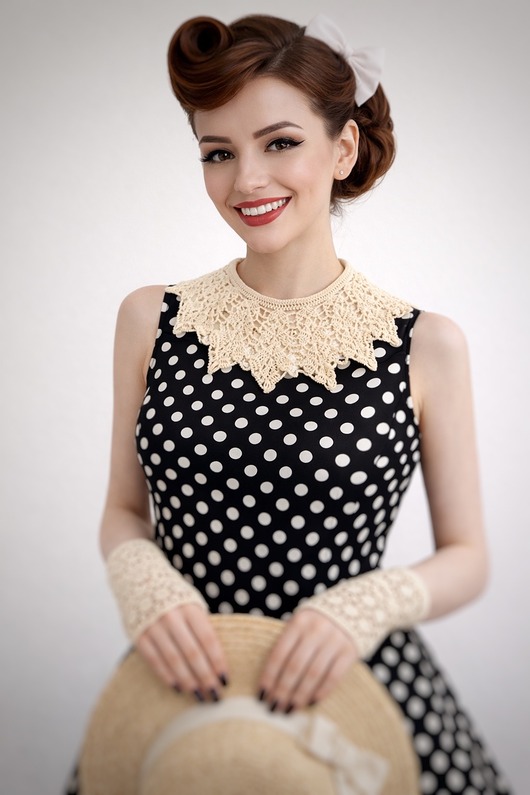 chokery Koronkowy kołnierzyk naszyjnik ecru