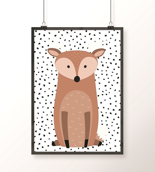 Plakat A3 od Well-Well / WOODLAND 3 Well Wall