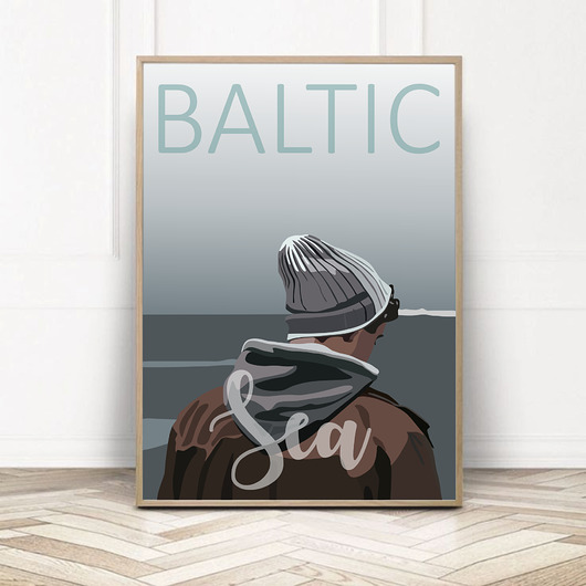 plakaty Plakat   Bałtyk  nocą