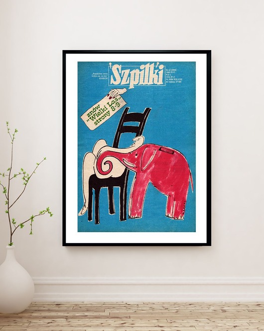 plakaty Plakat Oryginalna oprawiona okładka Szpilki z 1985 r 